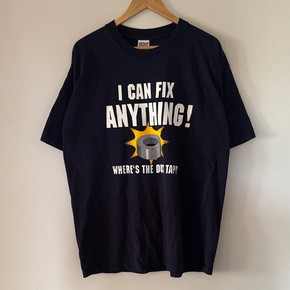 Vintage Duct Tape Can Fix Anything T-Shirt / XL / Funny